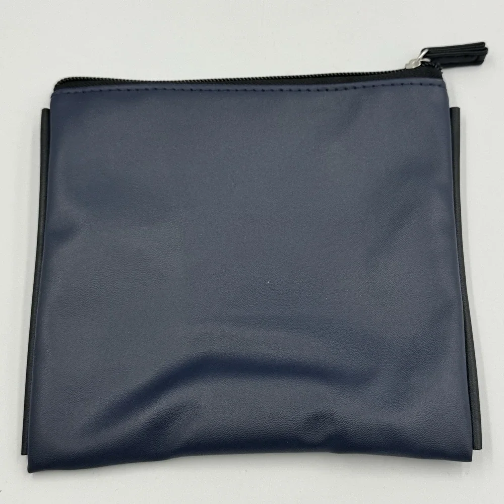 Tumi Delta Amenity Travel Pouch Cosmetic Beauty Bag Toiletries Navy Blue Malin‎